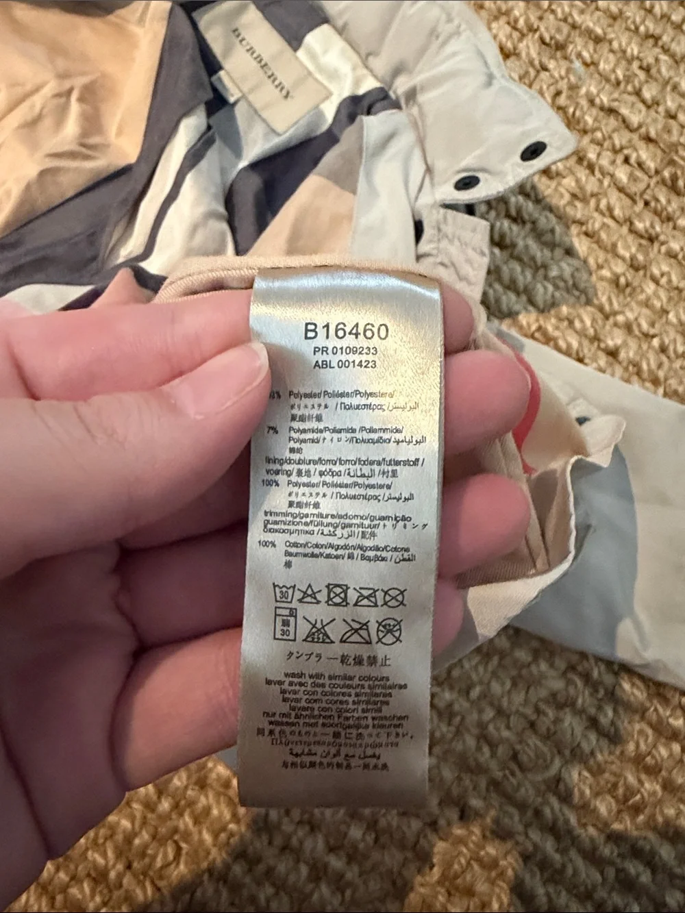 Burberry Light Gray Utility Jacket with Snap Pockets